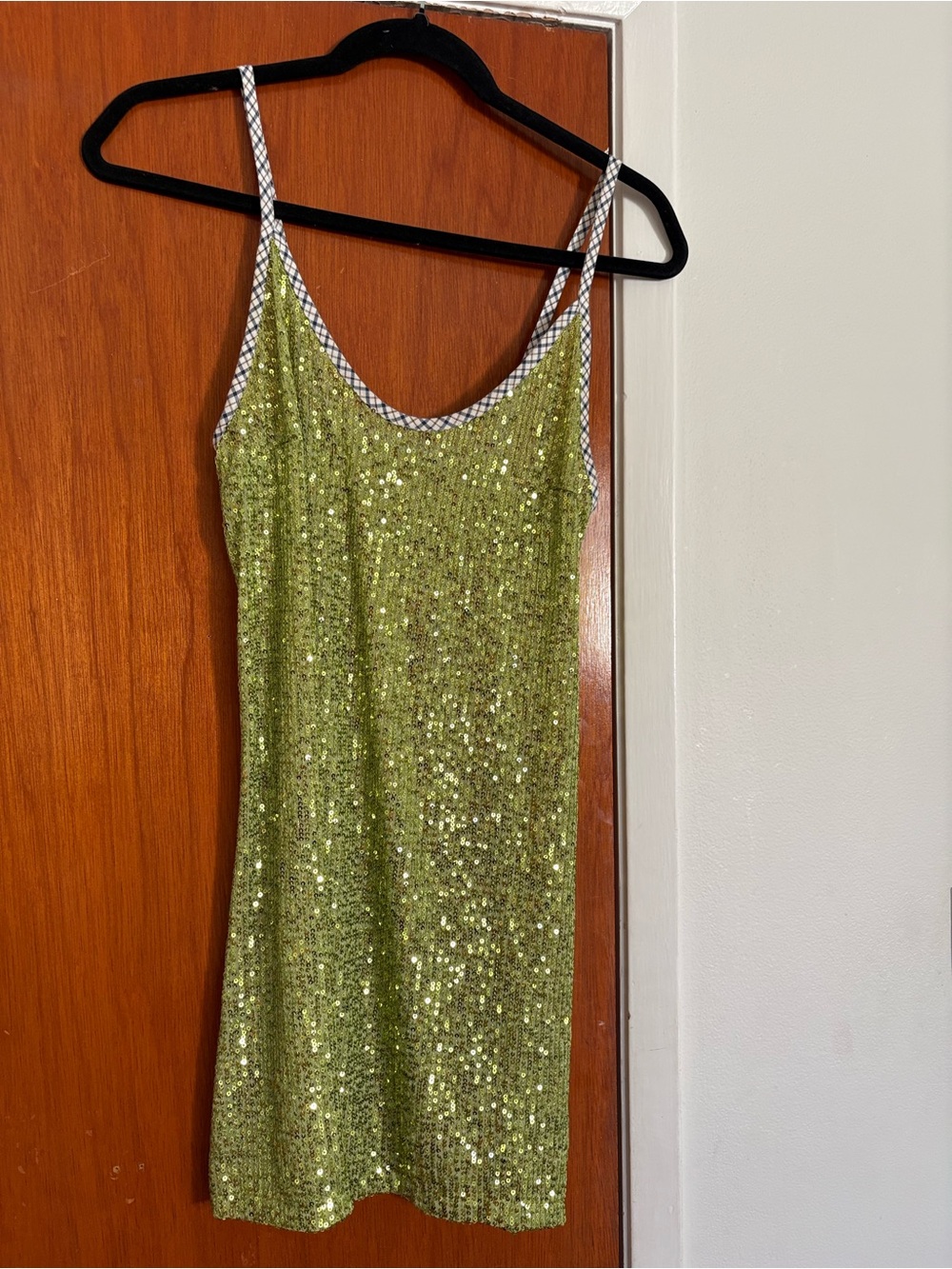 HandOver - Sparkling Green Sequin Slip Dress